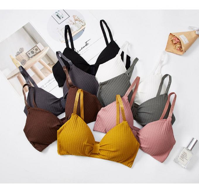 Comfortable Cotton Underwear, Breathable and Removable Foam Pad Sports Bra Lingerie