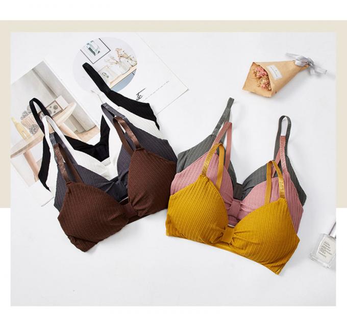 Comfortable Cotton Underwear, Breathable and Removable Foam Pad Sports Bra Lingerie