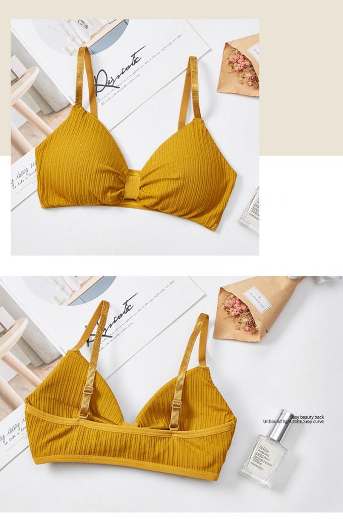 Comfortable Cotton Underwear, Breathable and Removable Foam Pad Sports Bra Lingerie