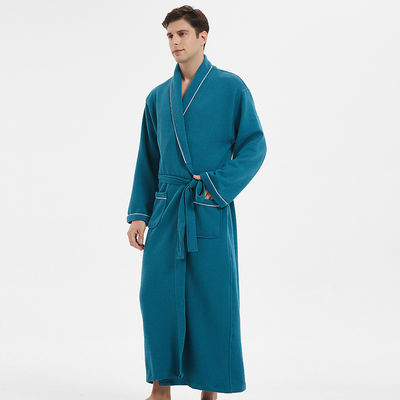 Plus Loungewear Męskie Bielizna nocna Solidna tkanina bawełniana Ciepłe Pjs dla mężczyzn