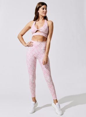 Nylonowe spodnie treningowe Leopard z wysokim stanem Konopny biustonosz sportowy i zestaw spodni 2 sztuki