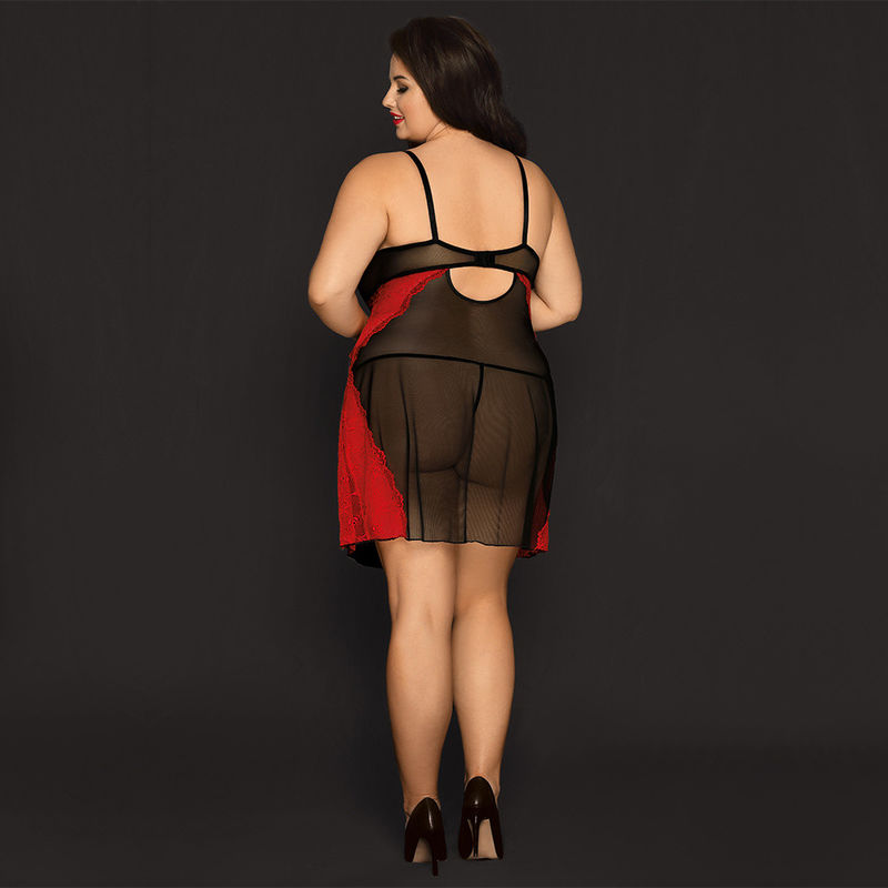 Sleeping Transparent Lace Sleepwear Babydoll Chemise Piżama 70kg