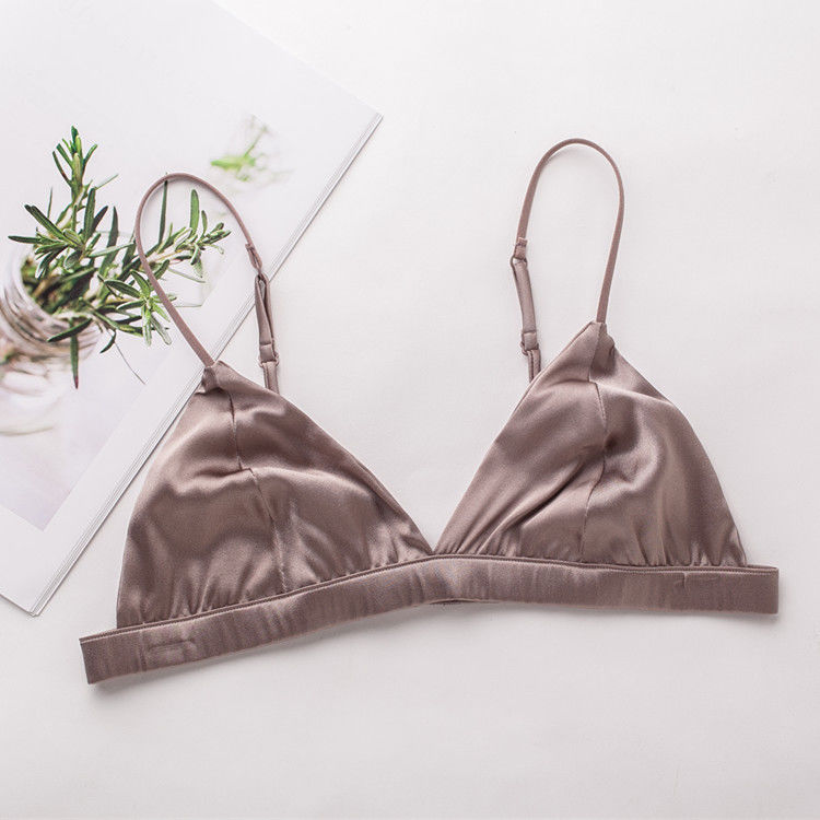 Cabrio Seksowne biustonosze damskie Intimates Jedwabny biustonosz bezprzewodowy 32A 32B 32C Nylon Spandex
