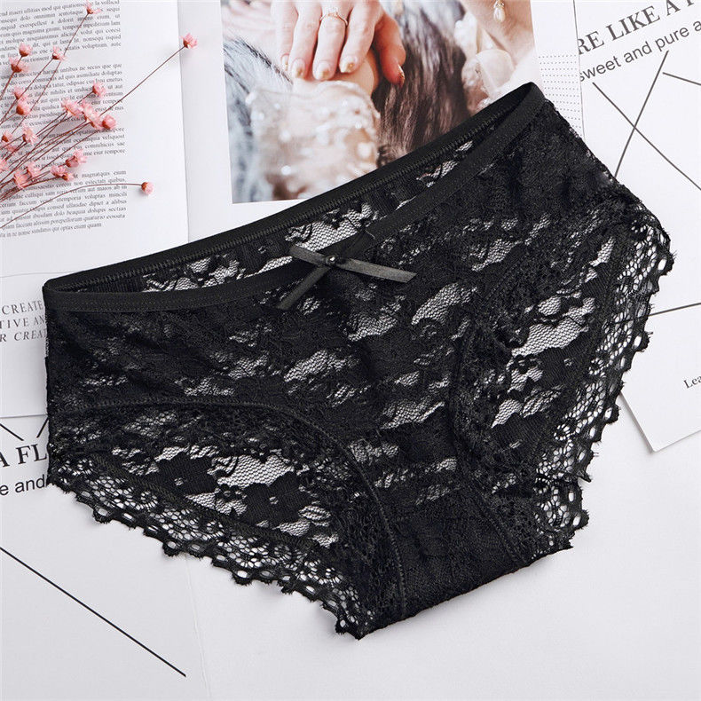 Seksowna dzianinowa czarna bawełniana bezszwowa bielizna Undies Spandex 3XL Hollow Mesh