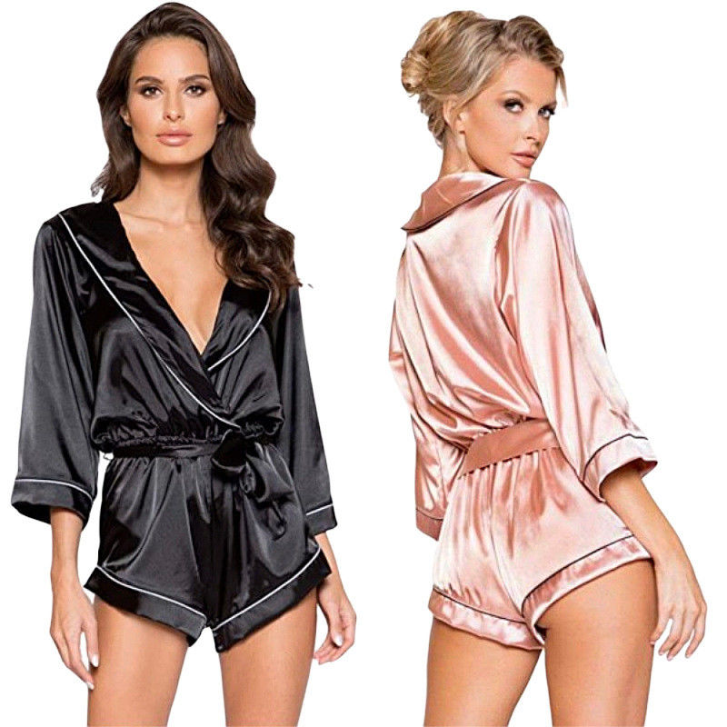 XS 66cm Bielizna z głębokim dekoltem w szpic Koronki damskie Plus Size Jedwabne koszule nocne