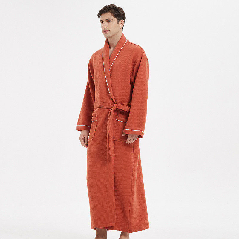 Plus Loungewear Męskie Bielizna nocna Solidna tkanina bawełniana Ciepłe Pjs dla mężczyzn