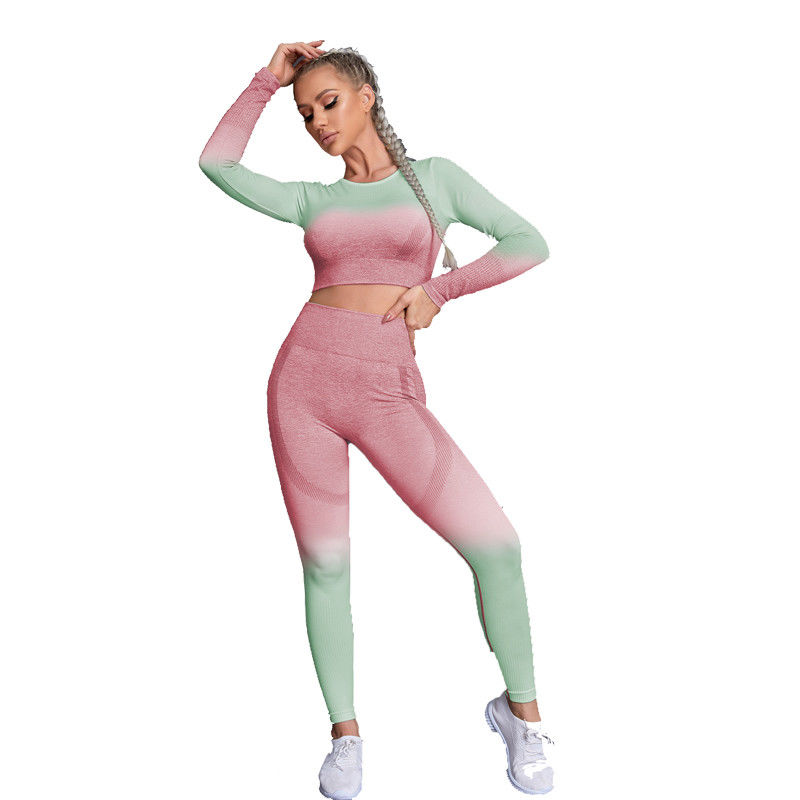 Tie Dye S M L Długi stanik sportowy Crop Top Poliester Nylon Sportowe legginsy