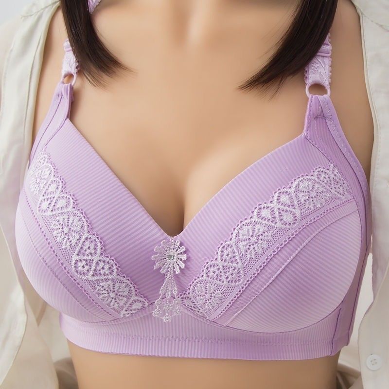 Kwiatowy biustonosz Push Up Full Cup 105 cm Biust Big Breasted Wire Free