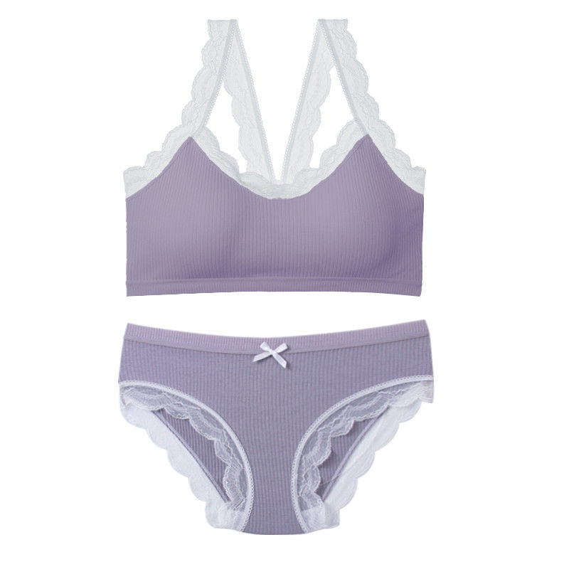Halter Sexy Majteczki Biustonosz Set XXL 75B 75C 75D Bezszwowy biustonosz bez fiszbin