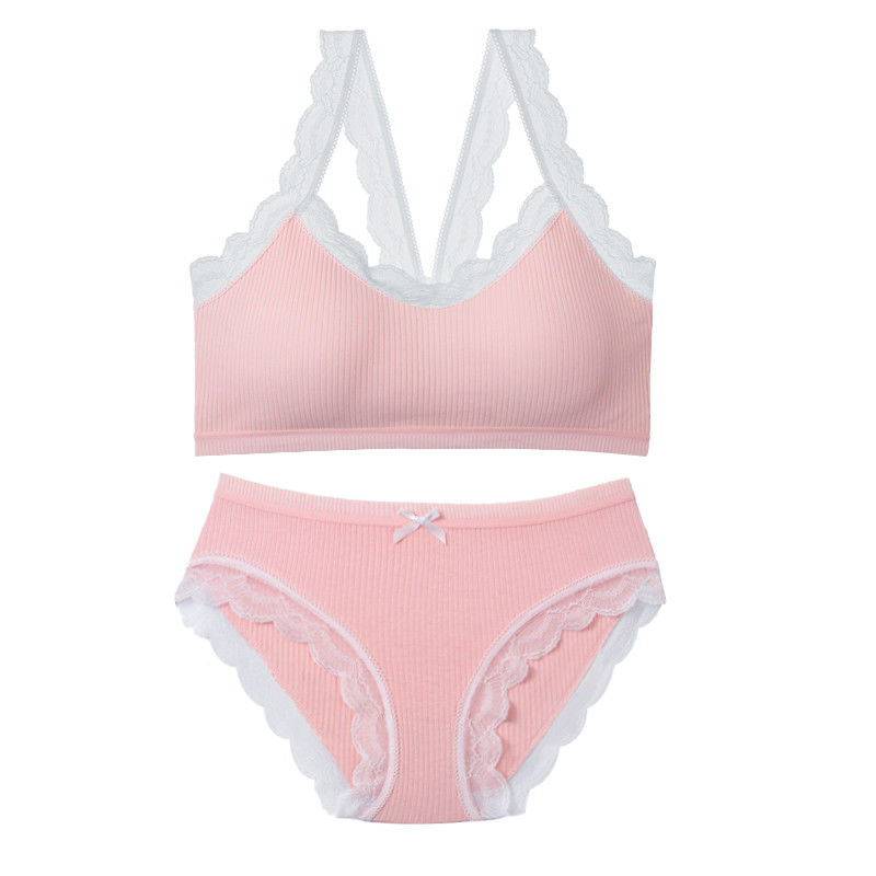 Halter Sexy Majteczki Biustonosz Set XXL 75B 75C 75D Bezszwowy biustonosz bez fiszbin